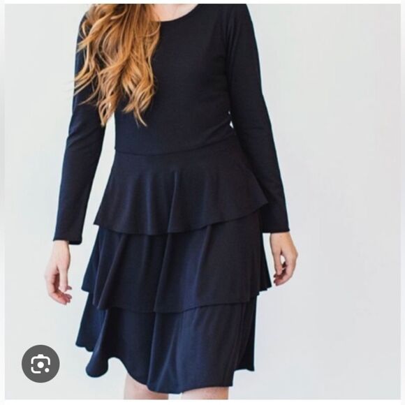 Take 50% OFF- LulaRoe Elegant Black Tiered Dress, Size-M - Picture 11 of 11